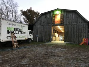 Barn Insulation with Closed Cell Spray Foam in Rockmart, GA